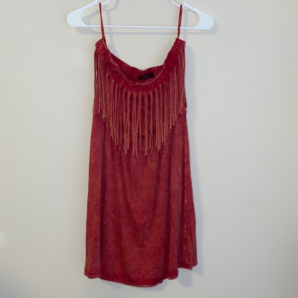 Strapless Boho Fringe Dress